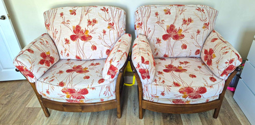 Ercol piece suite floral - 3,