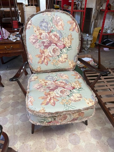 Ercol armchair floral - ercol,