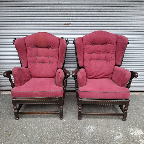 Ercol cloister armchairs - ercol,