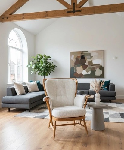 Ercol easy chair cream - easy, –